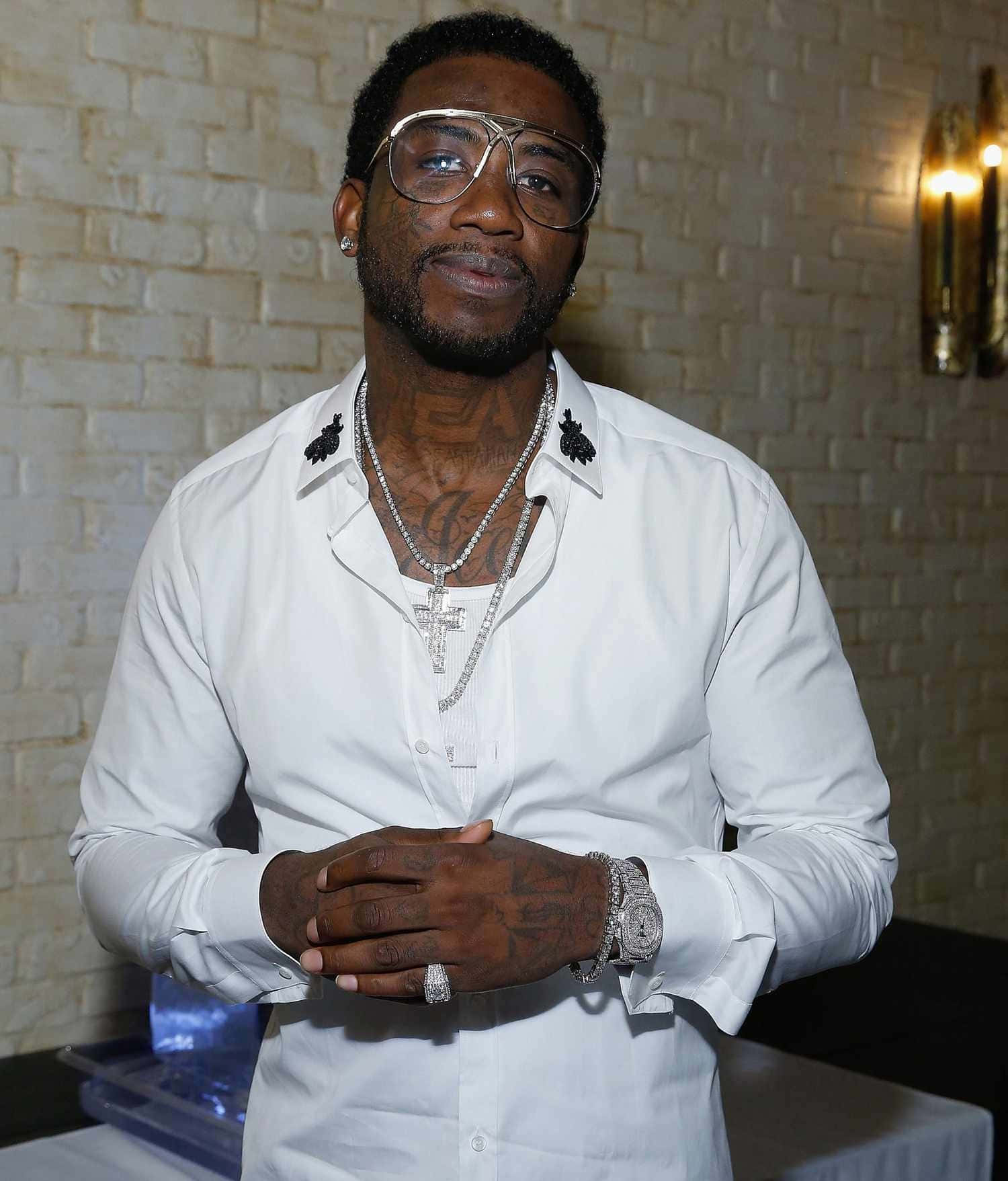 Gucci Mane White Shirt Jewelry Portrait