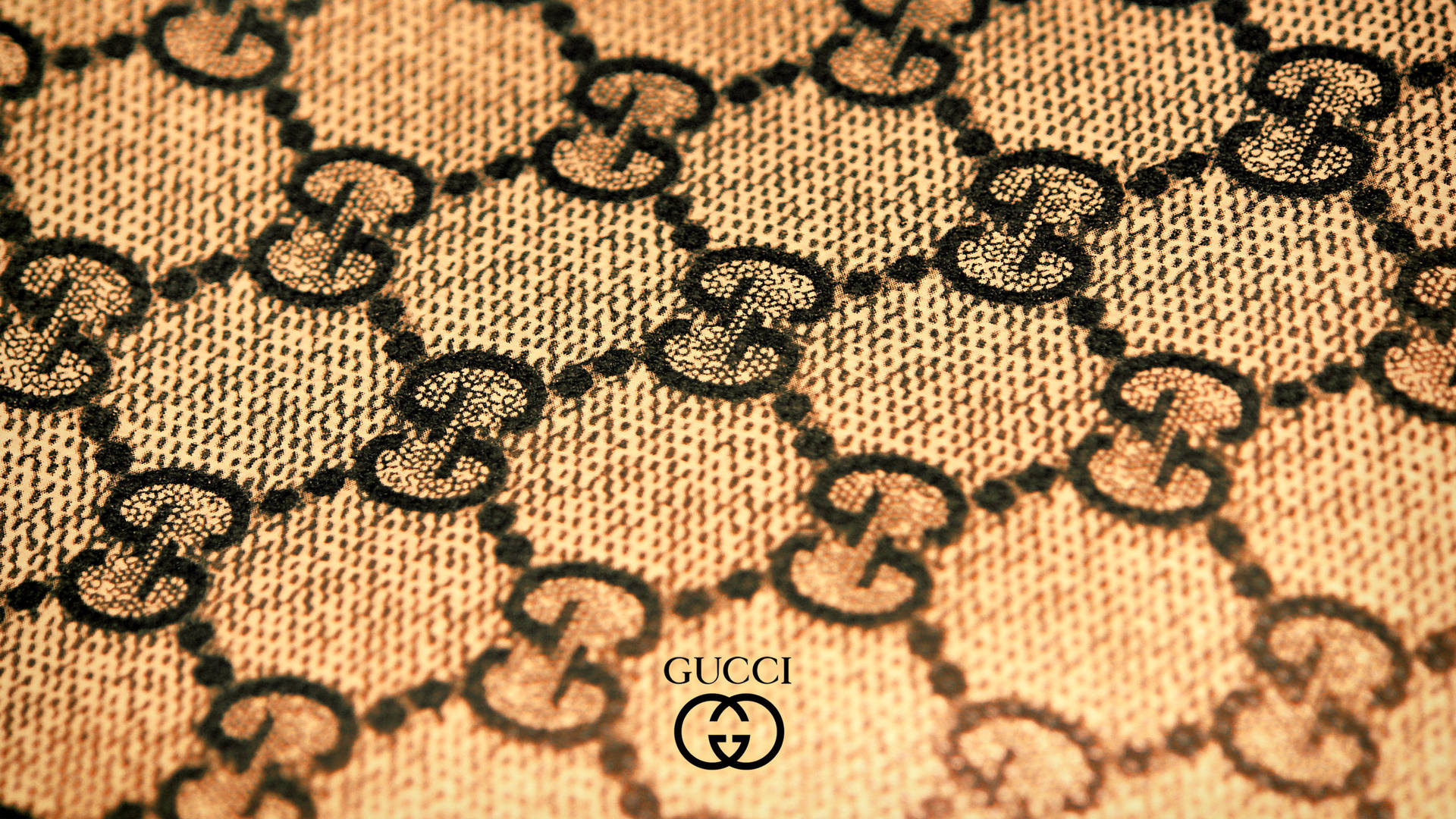 Gucci Pattern And Logo Background