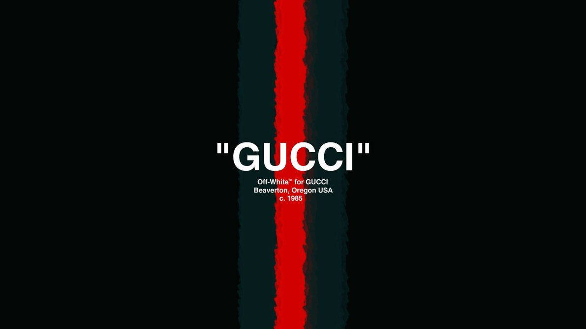 Gucci's Logo On A Black Background Background