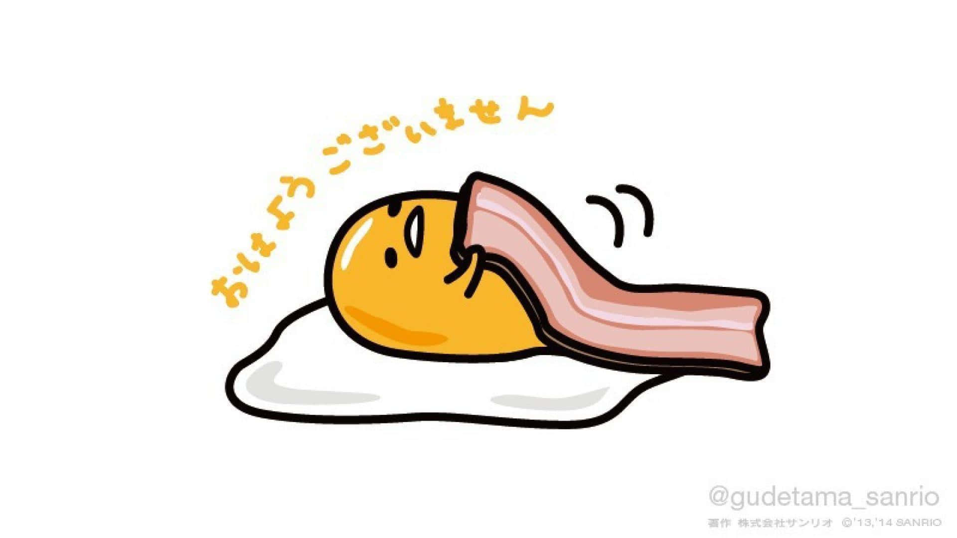 Gudetama Finds Joy In Getting Work Done! Background