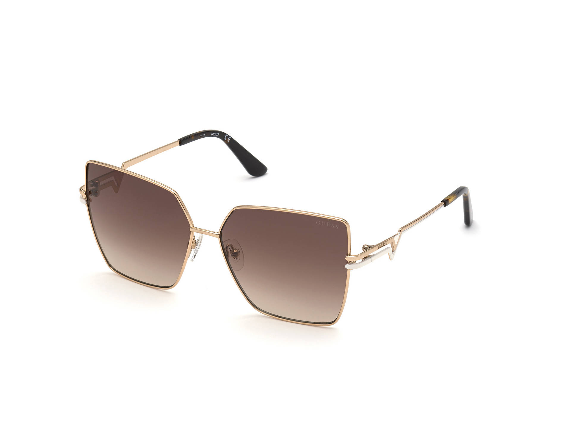 Guess Shiny Rose Gold Sunglasses Gu7733 C61 28f Background