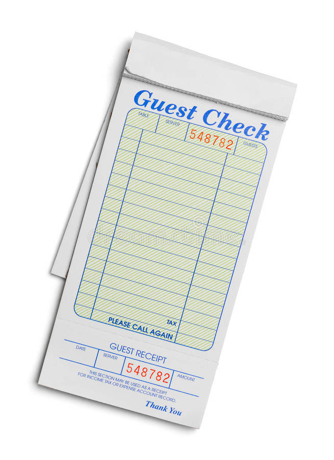 Guest Check Receipt Detail View Background