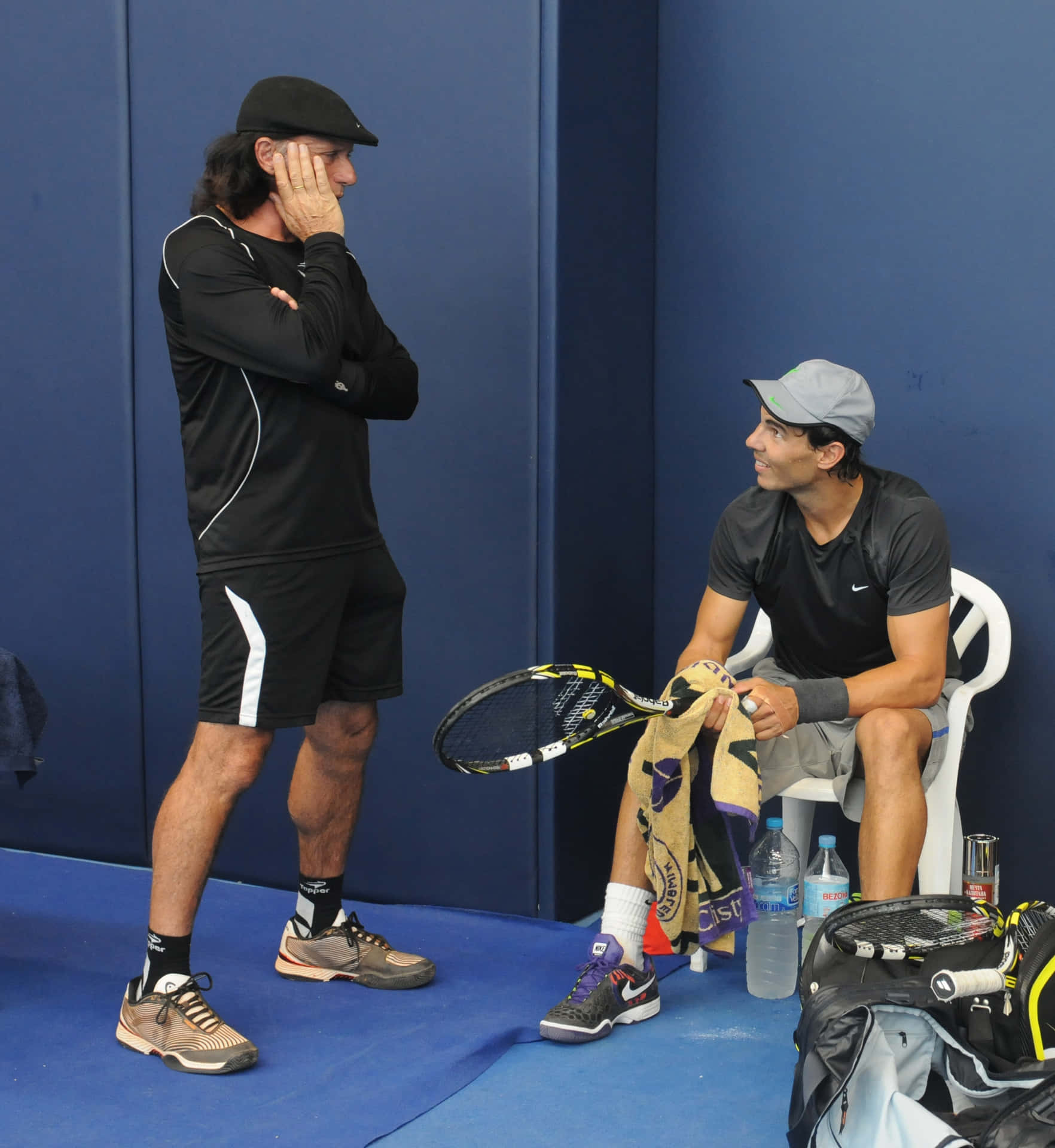 Guillermo Vilas Visiting Rafael Nadal In Manacor Background