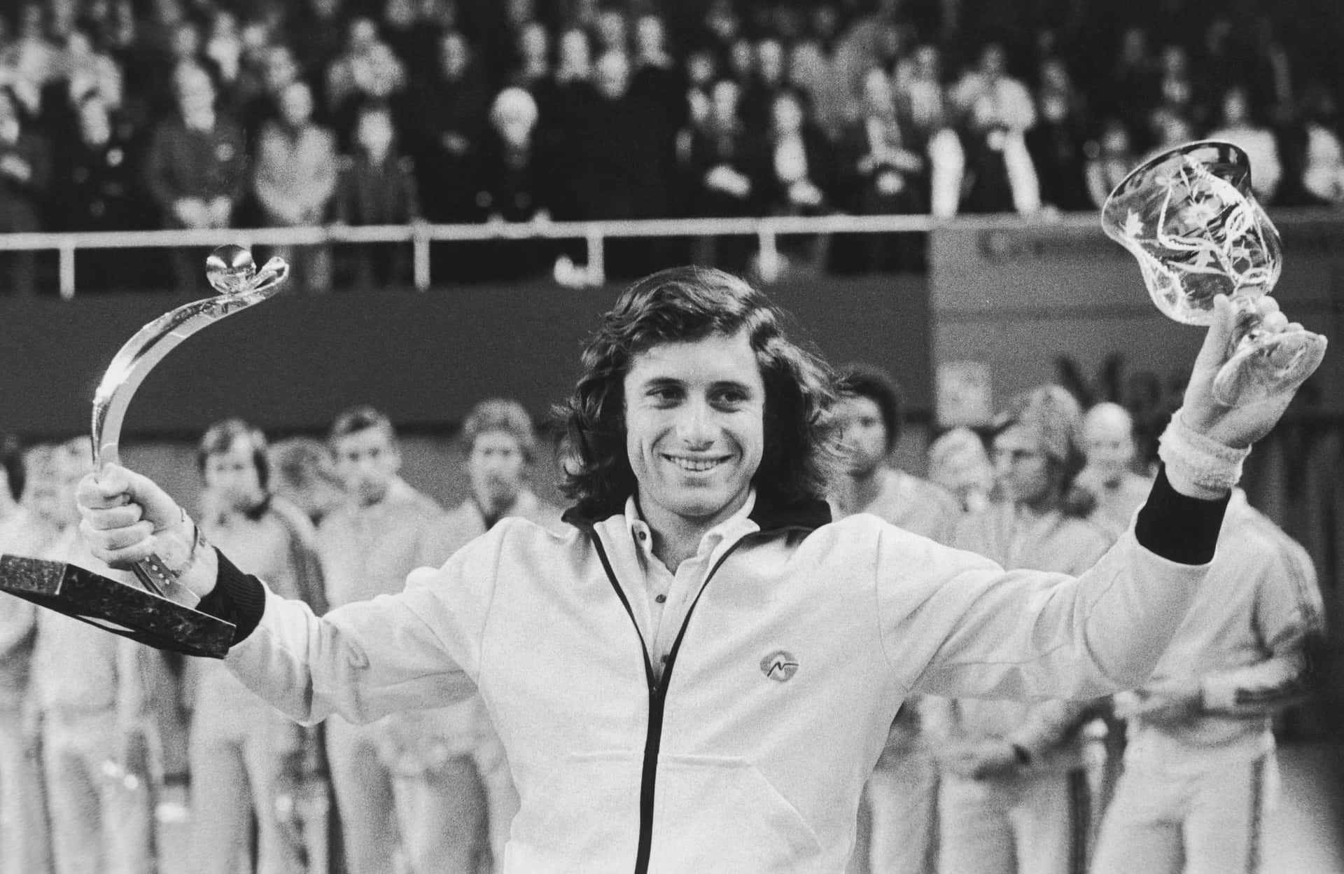 Guillermo Vilas Winning Moment At Masters Tournament Background