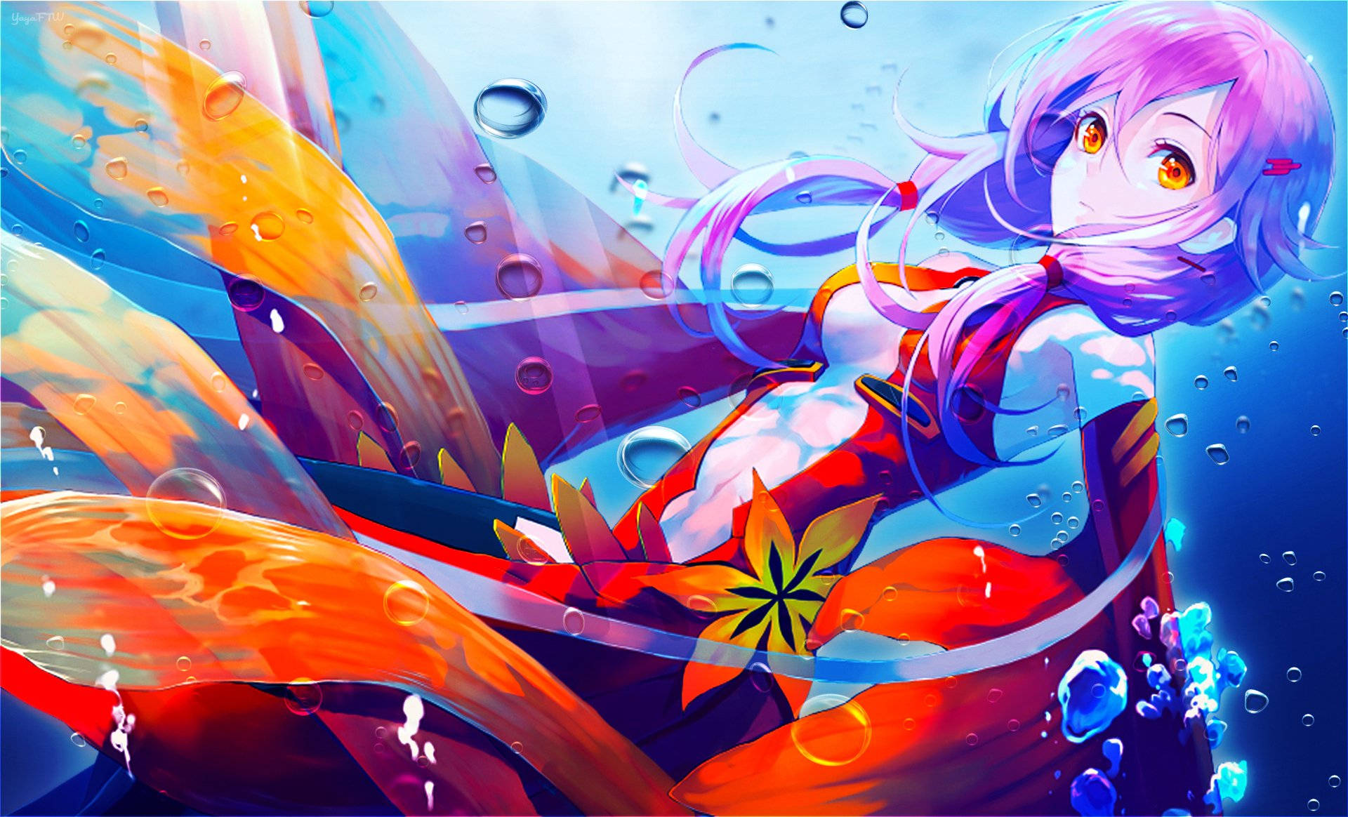 Guilty Crown Inori Underwater Background