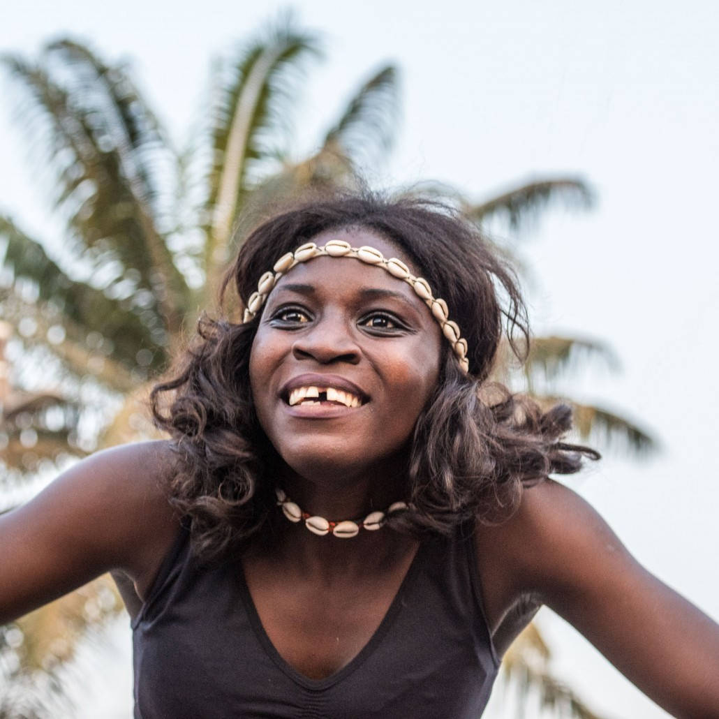 Guinea Bissau Woman Smiling Background