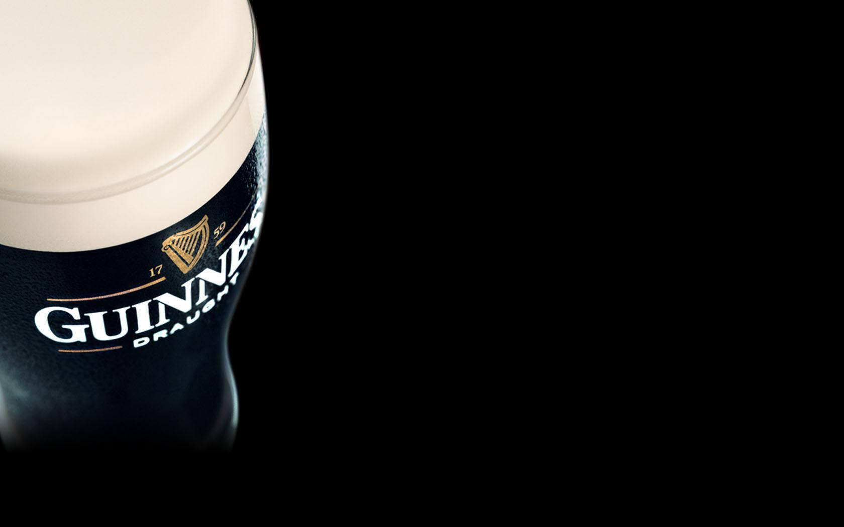 Guinness Beer Draught High Angle Shot Background