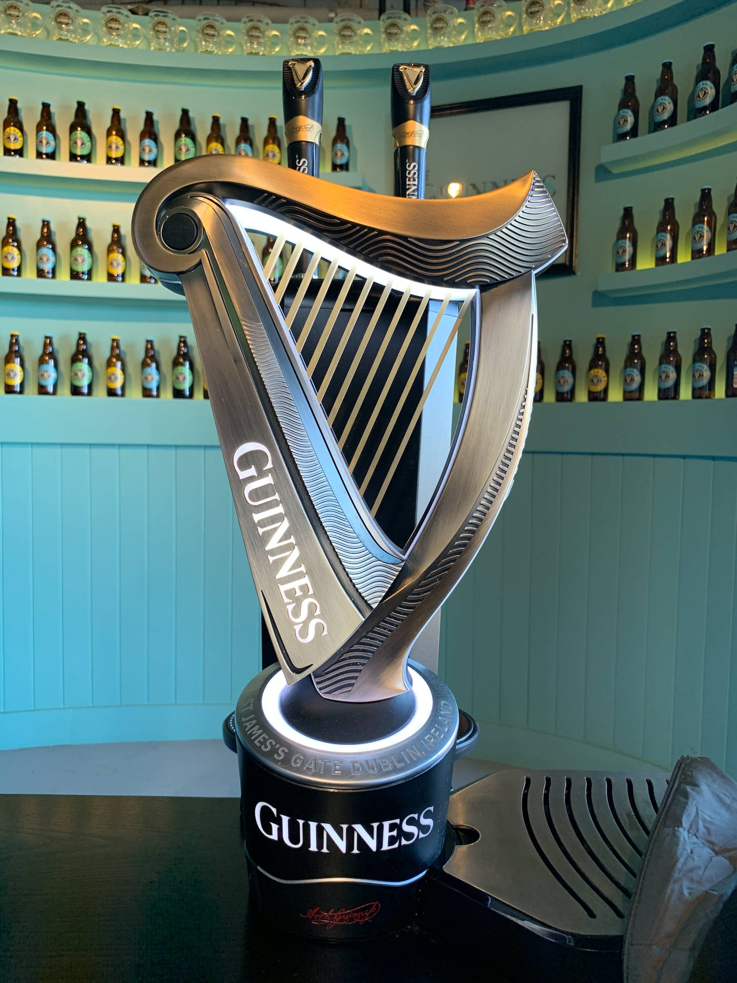 Guinness Harp Pump Silver 2019 Background