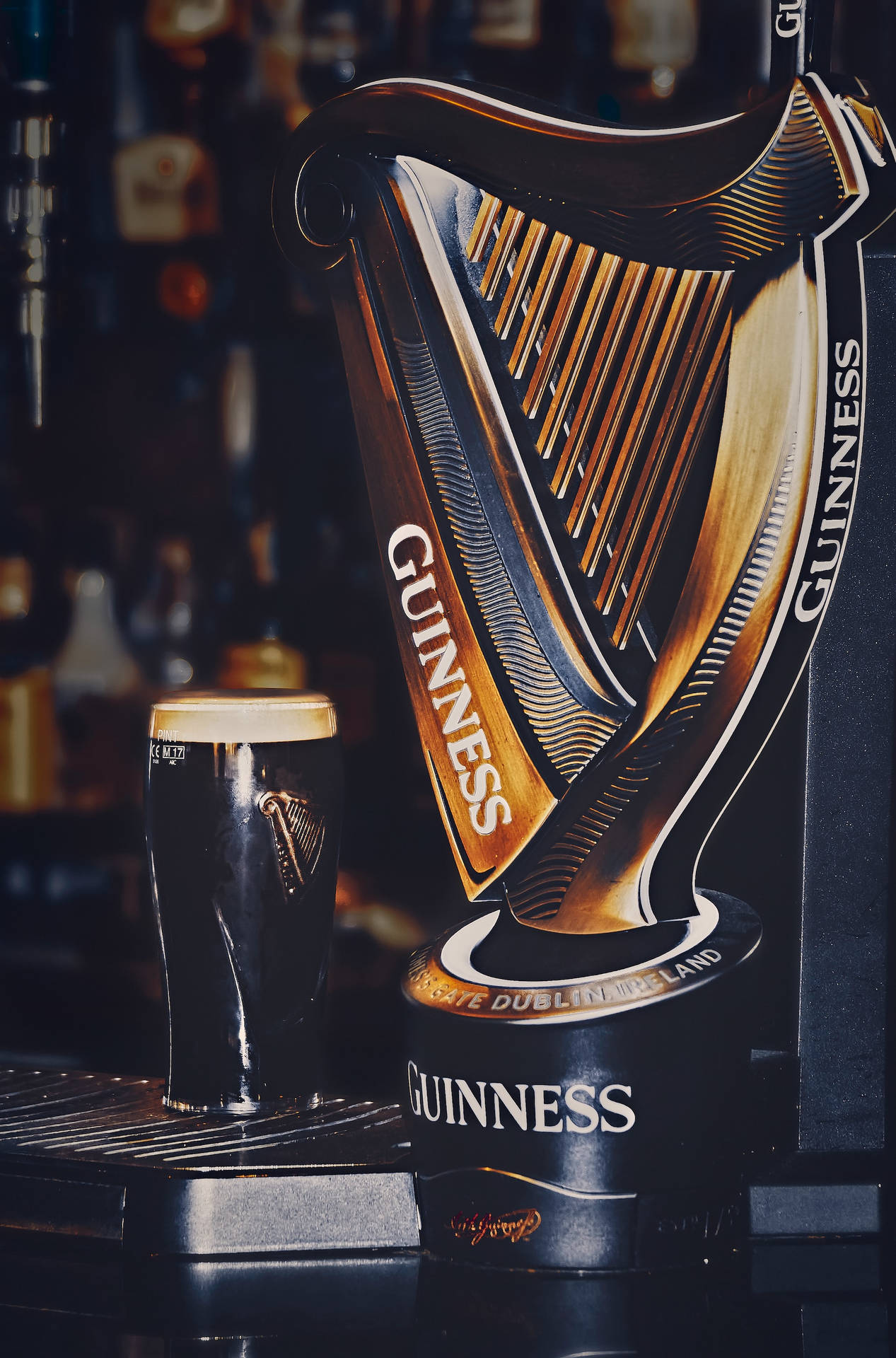 Guinness Harp Pump St James Gate Brewery Background