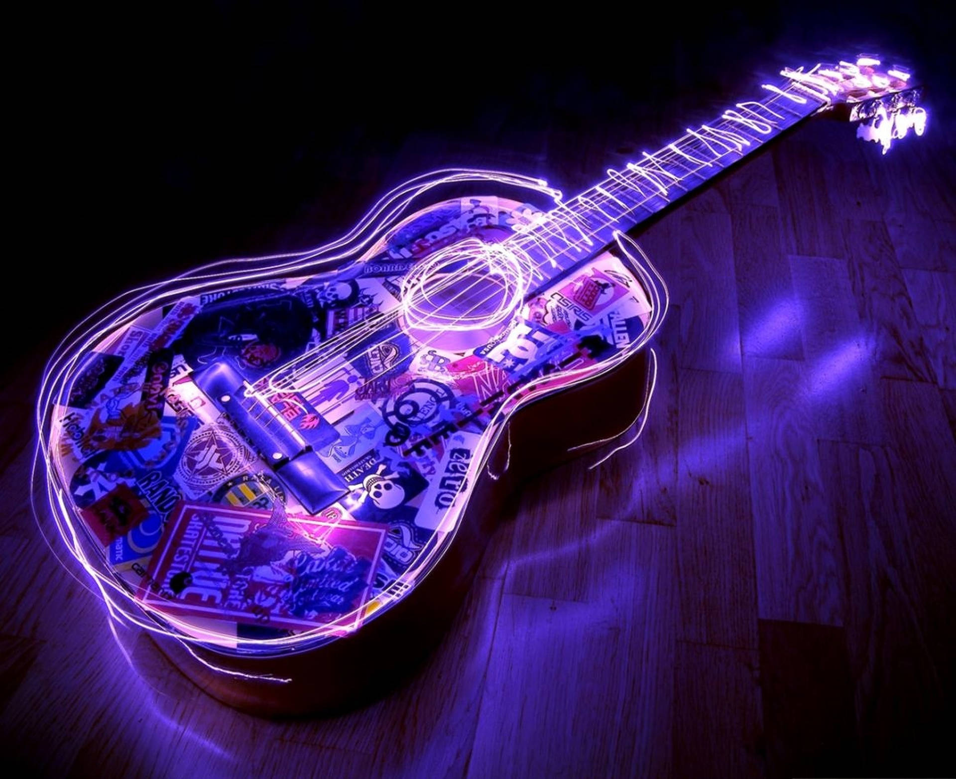 Guitar Led Light Background
