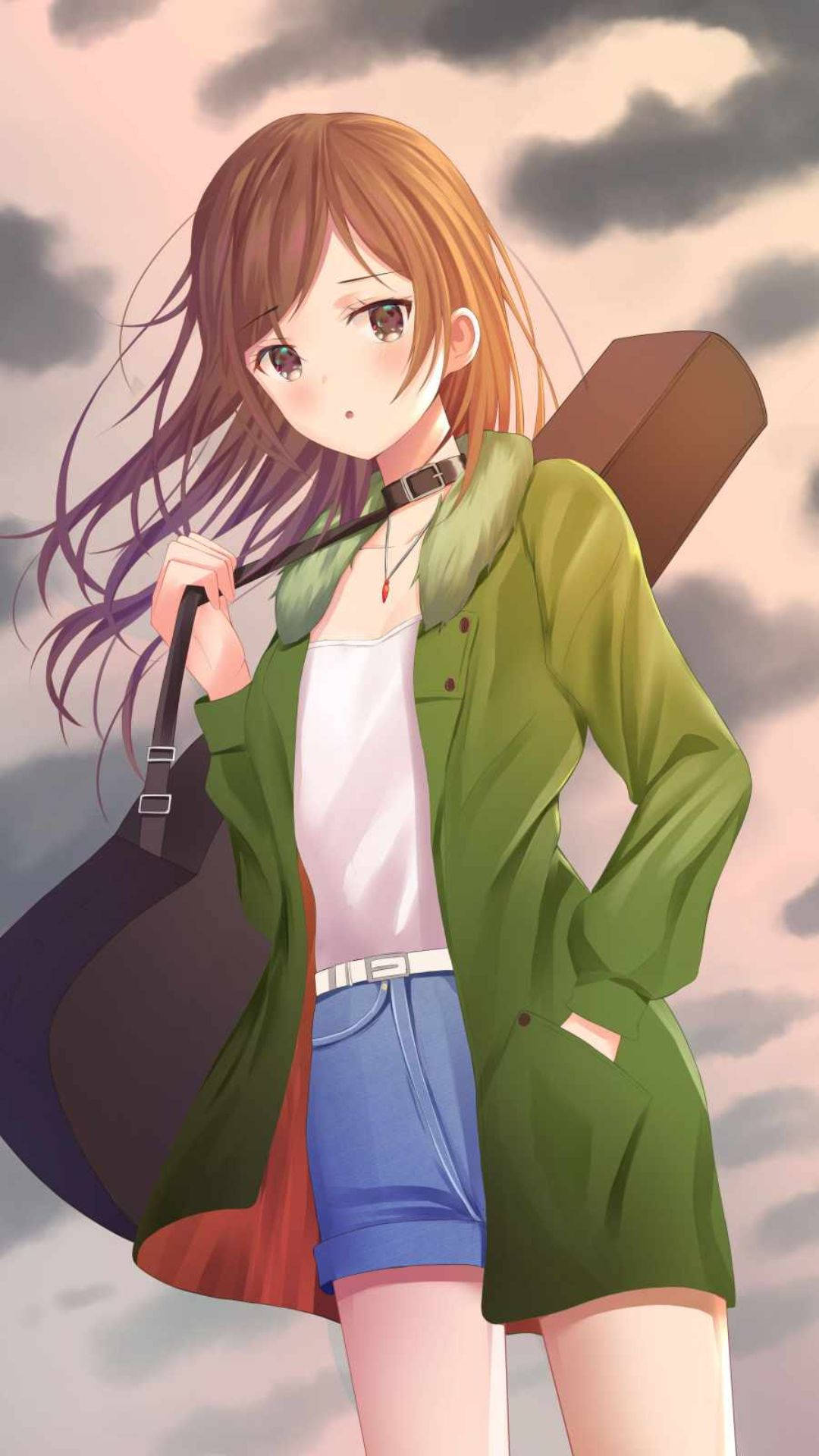 Guitarist Anime Girl Phone Background