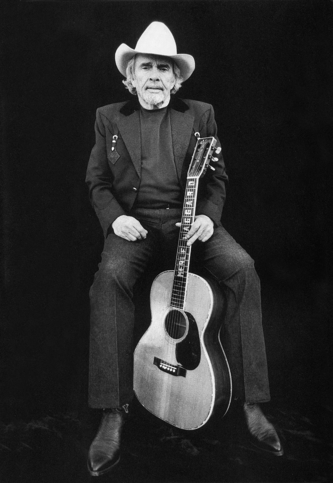 Guitarist Merle Haggard Photoshoot