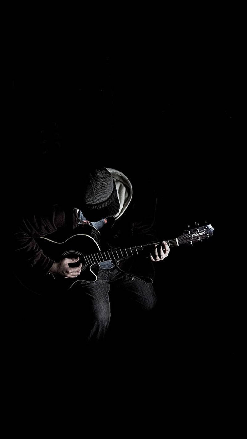 Guitarist Playing Music Phone Background