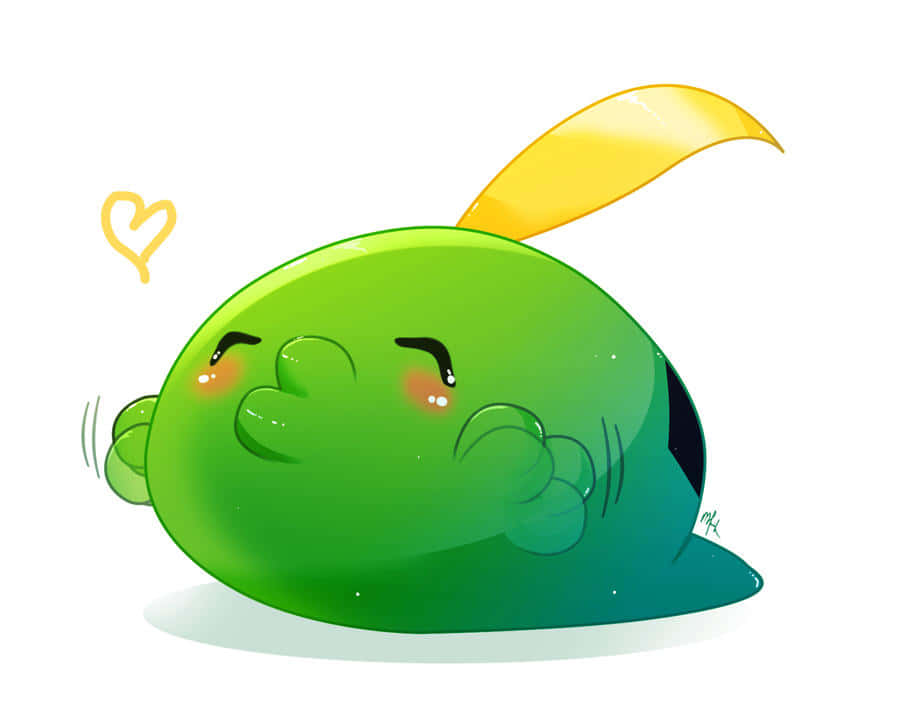 Gulpin Blowing A Heart Bubble