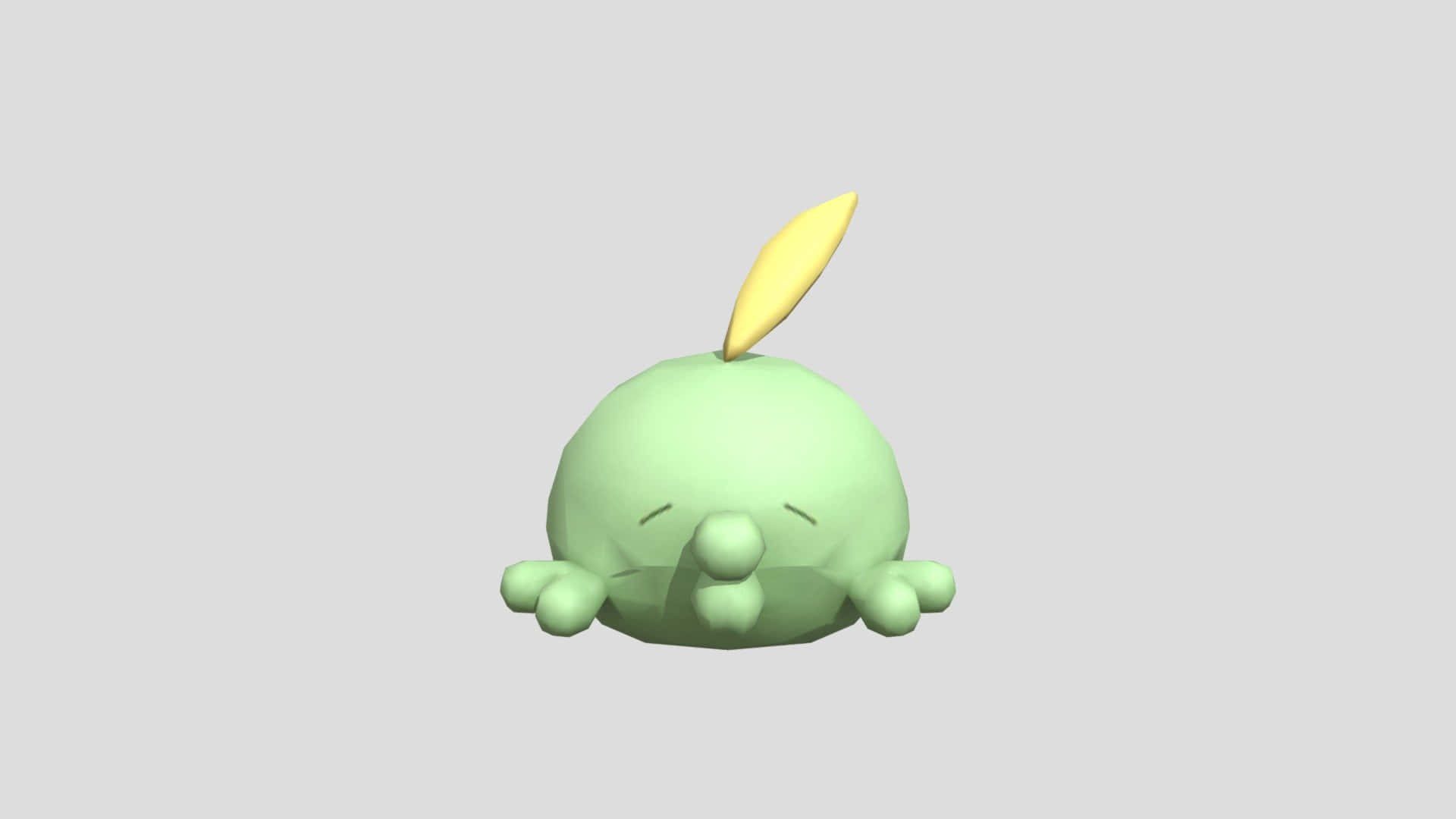 Gulpin In 3d Art Background