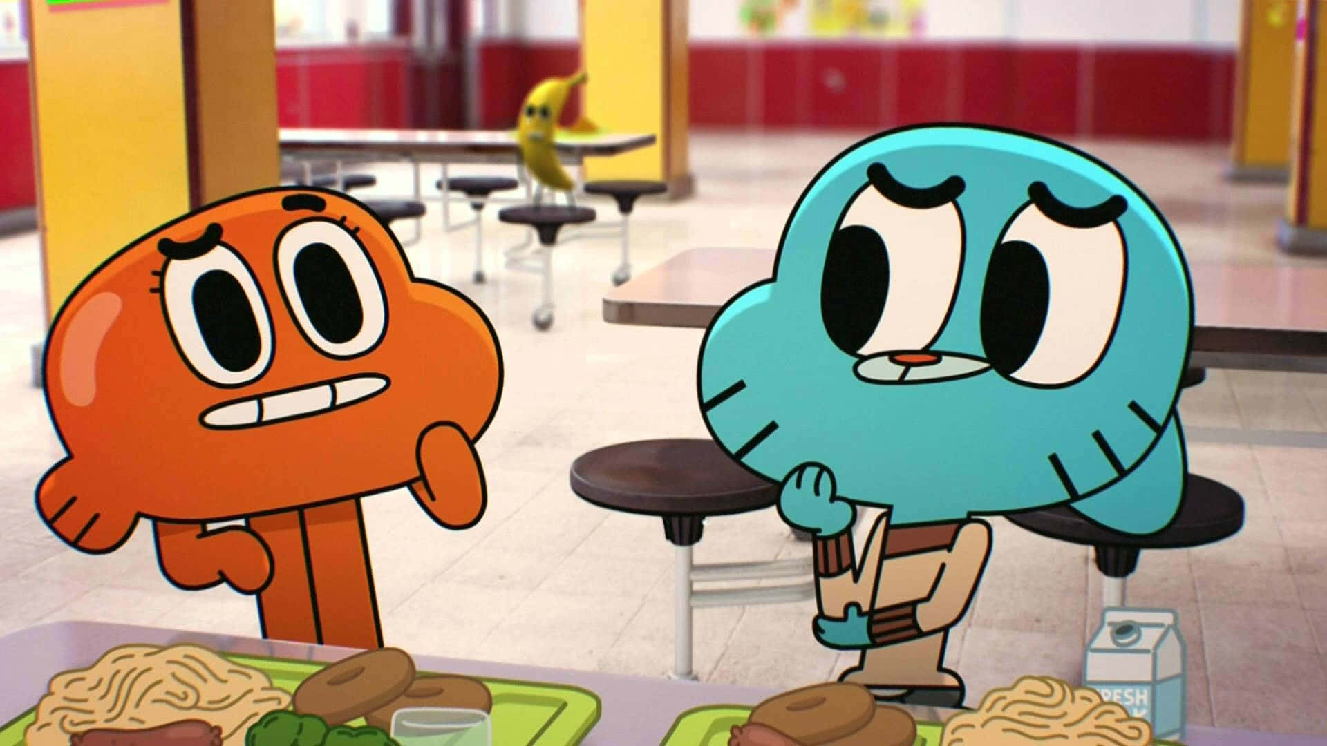 Gumball And Darwin's Colorful Adventures Background