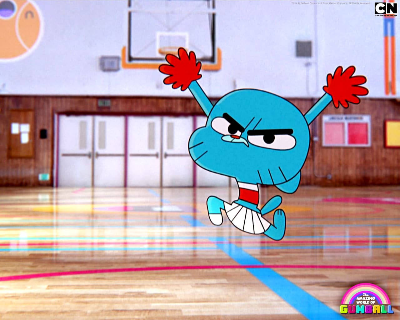 Gumball Angry Cheerleader Background