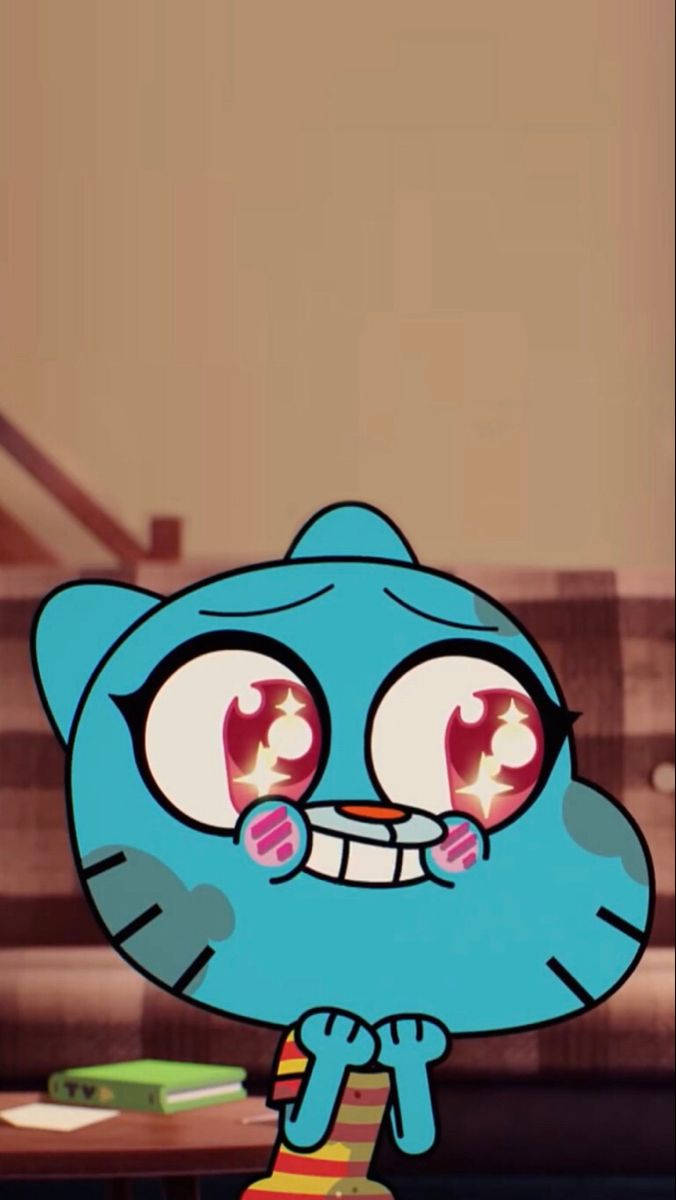 Gumball Blushing Aesthetic Background