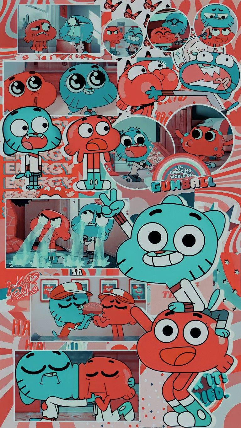 Gumball Darwin Happy Aesthetic Background