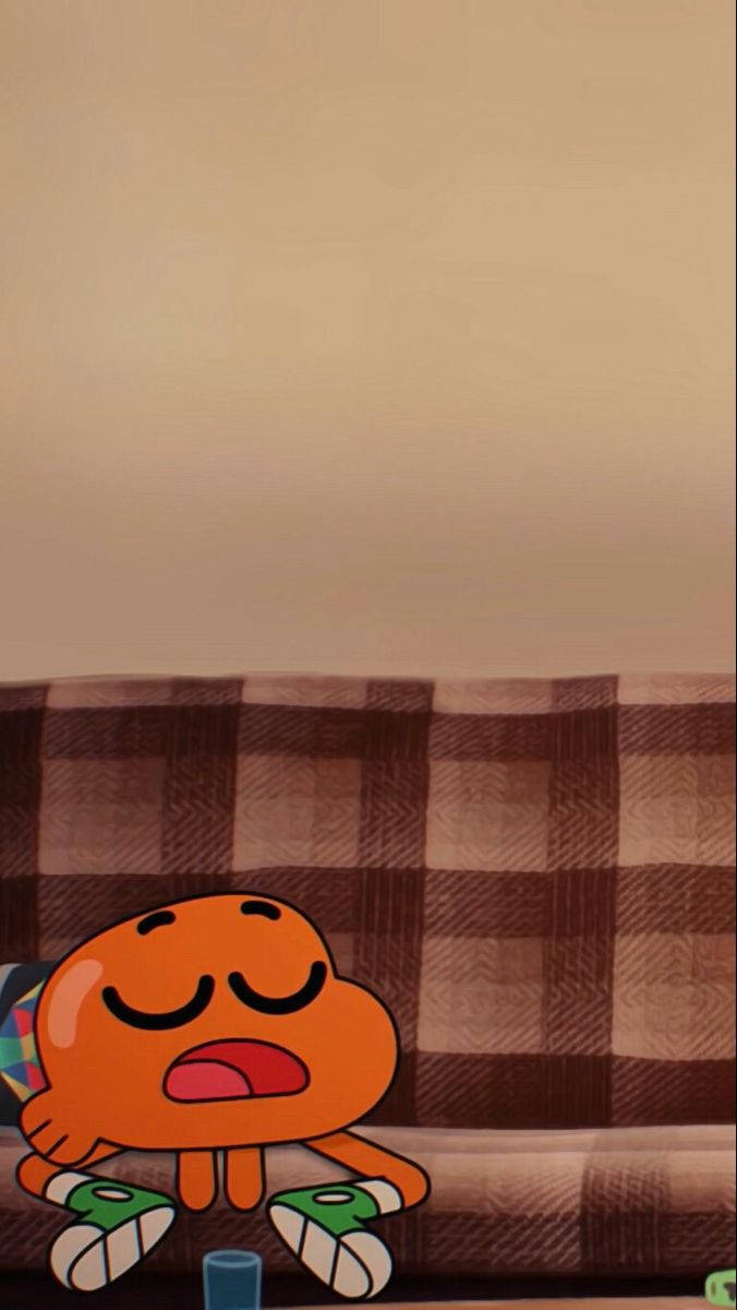 Gumball Darwin Sitting Aesthetic Background