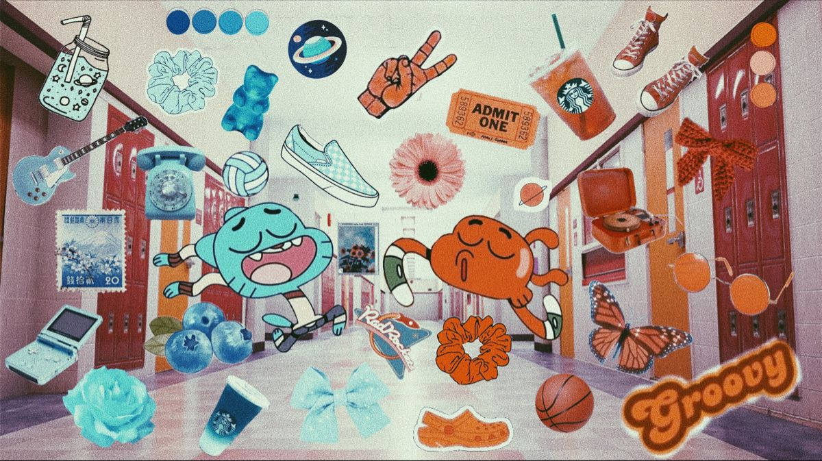 Gumball Darwin Stickers Aesthetic Background