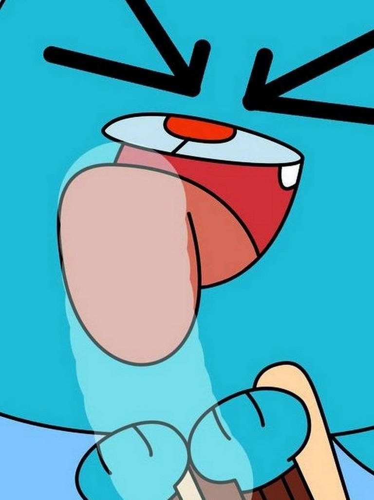 Gumball Excited Tongue