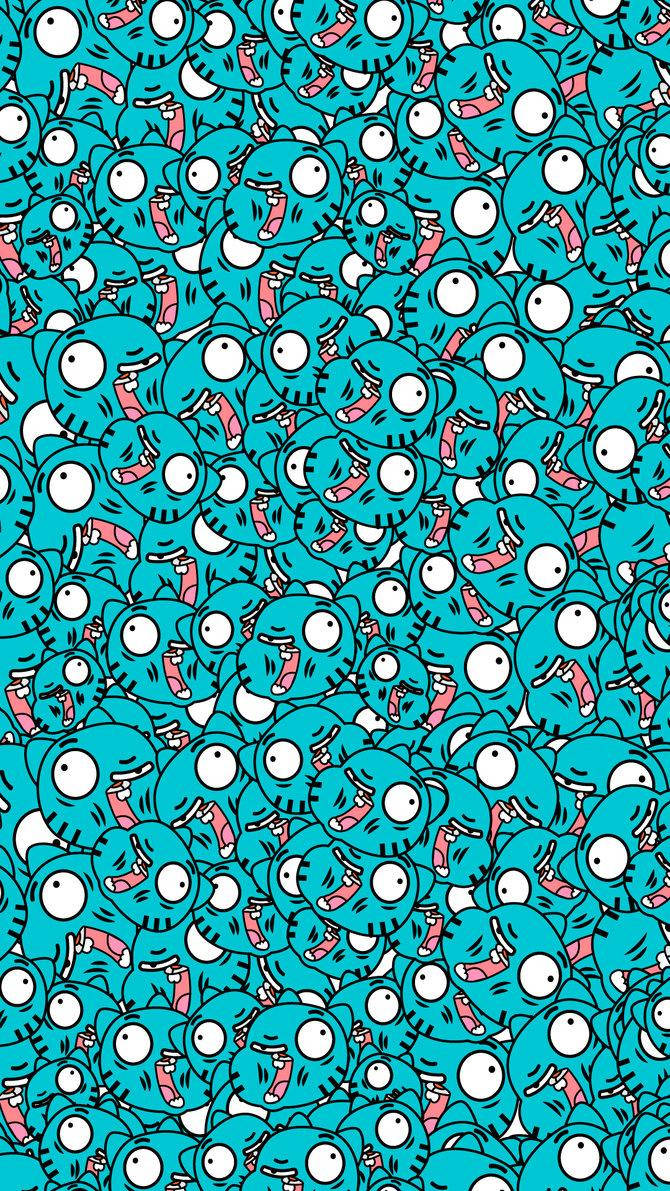 Gumball Head Pattern Background