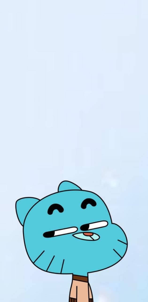 Gumball Minimalist Smirking Aesthetic Background