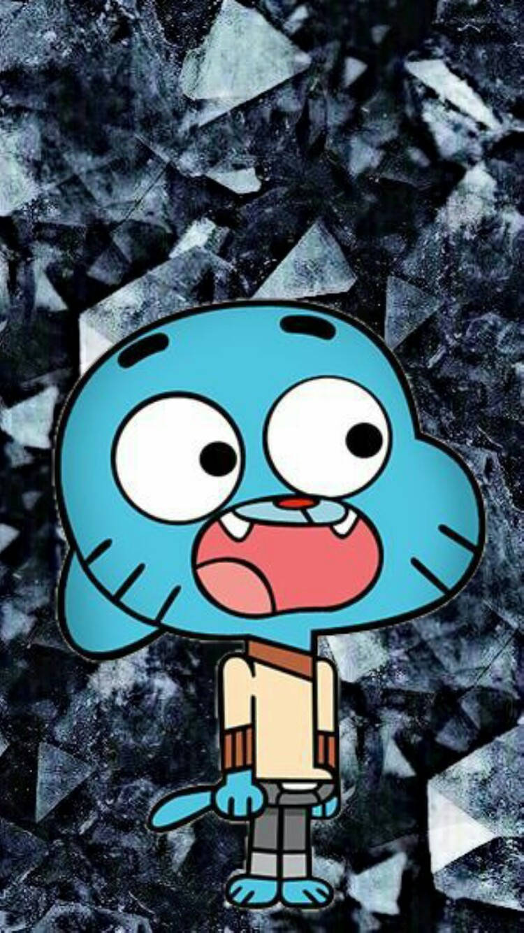 Gumball Shocked Minimalist Aesthetic Background