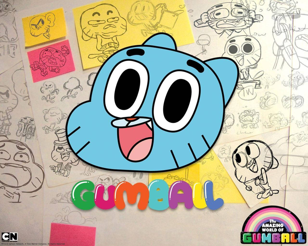 Gumball Sketch Doodles Background