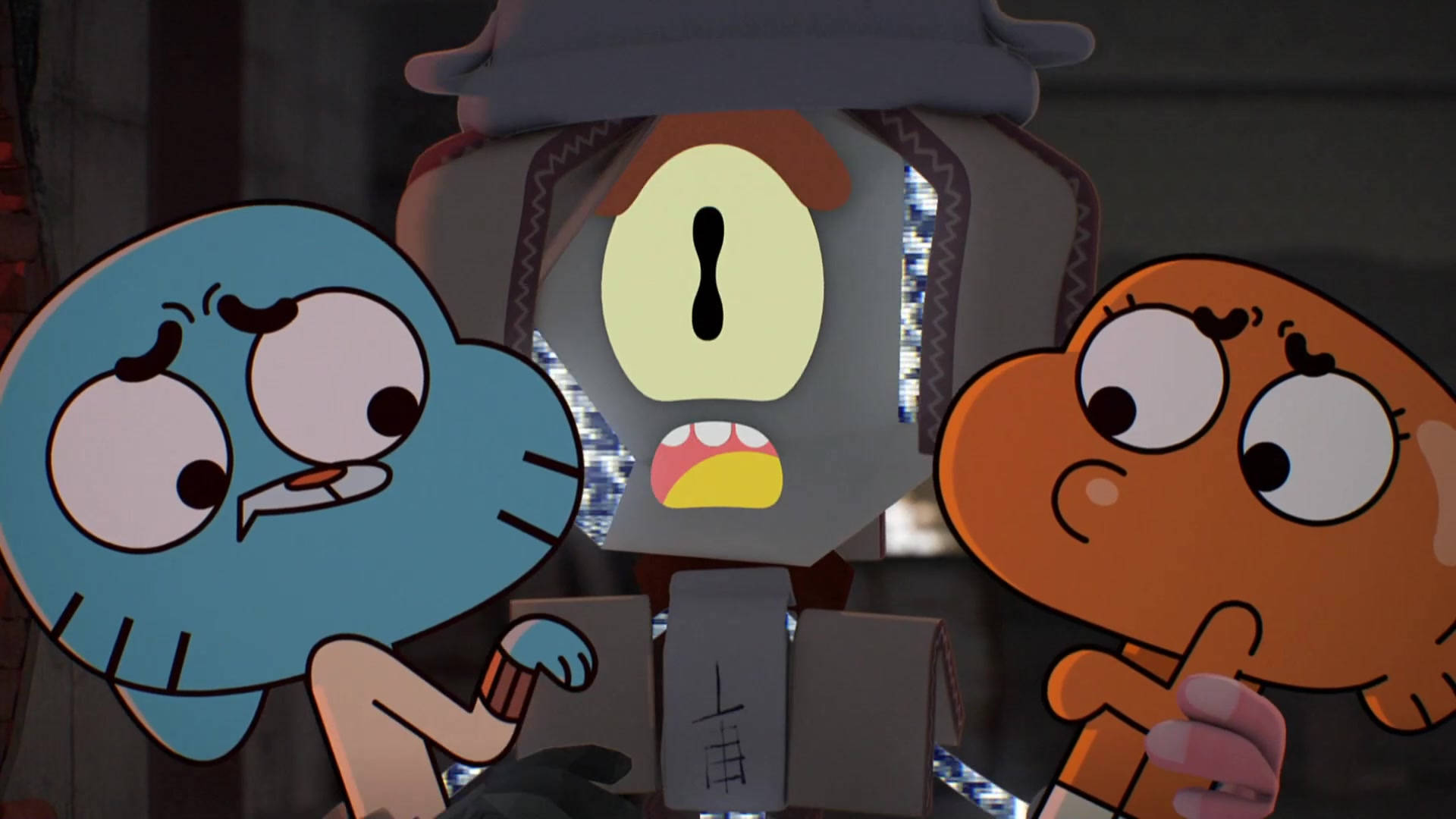 Gumball - The Movie - A Cartoon Character With A Big Mouth Background