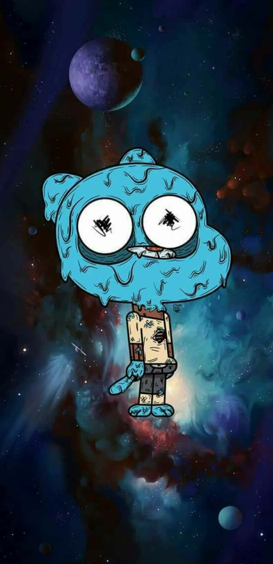 Gumball Watterson And Darwin In A Super Adventure Background