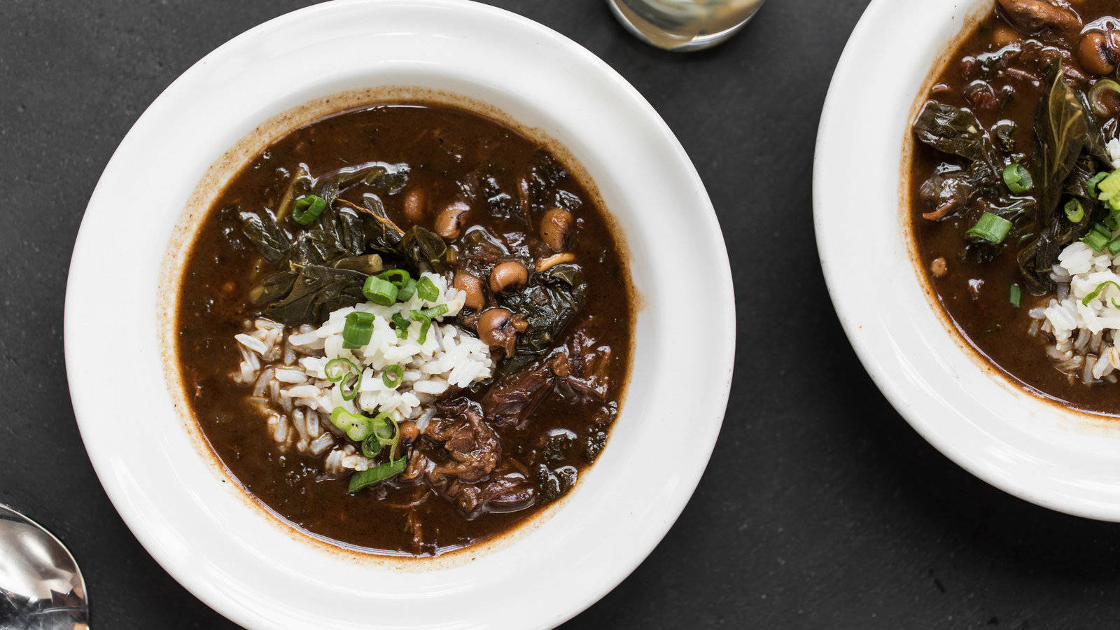 Gumbo Black Aesthetic Rice Spring Onion Background