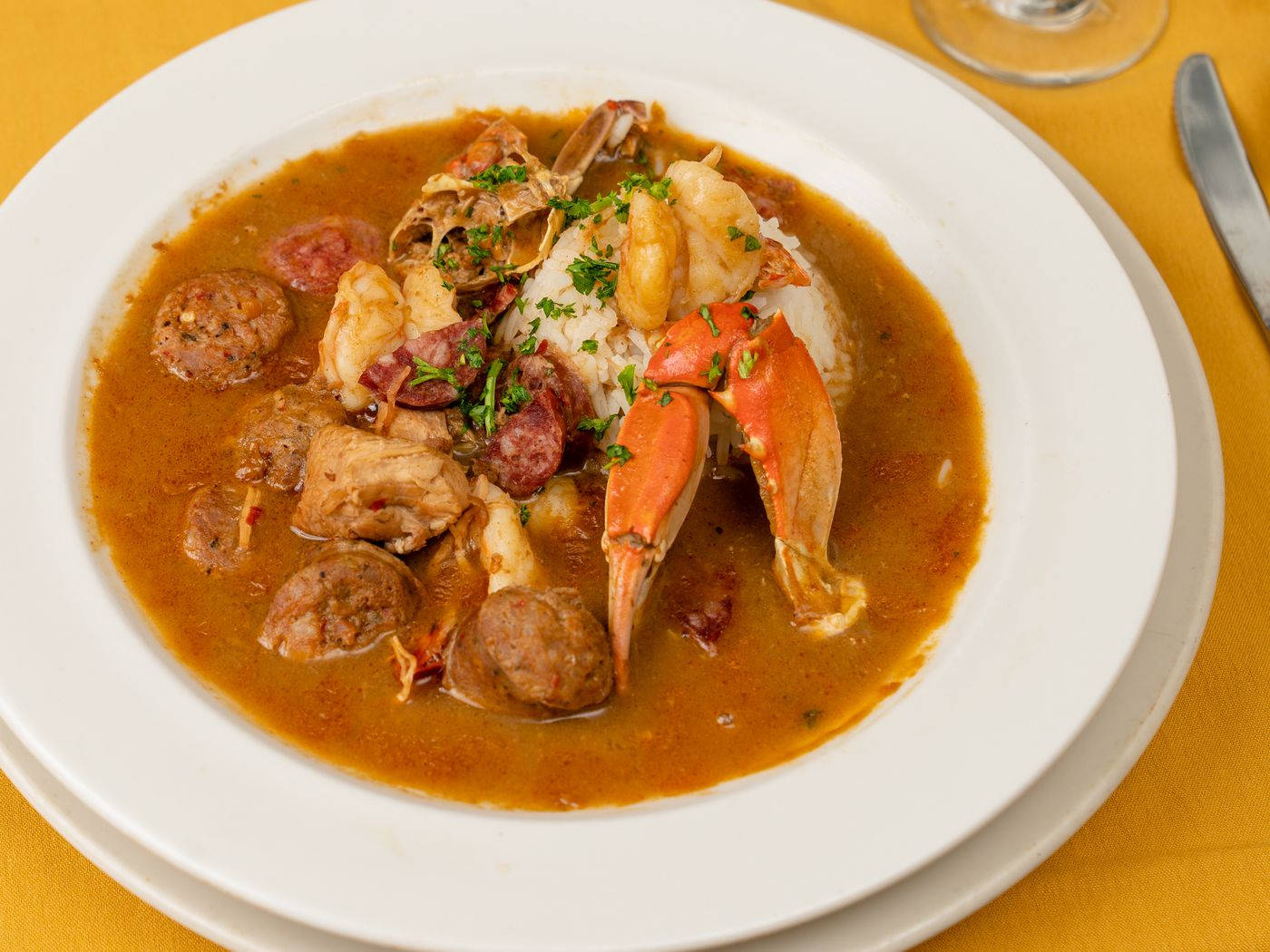 Gumbo With Shrimp And Meatballs Background