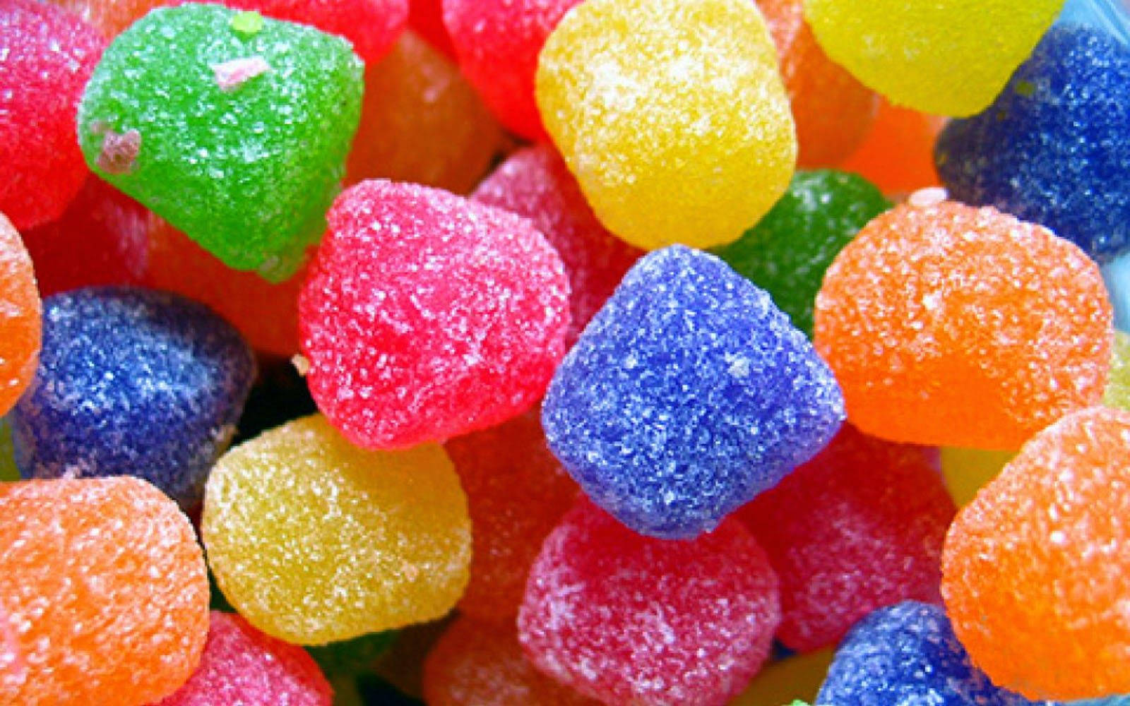 Gumdrop Rainbow Candies Background