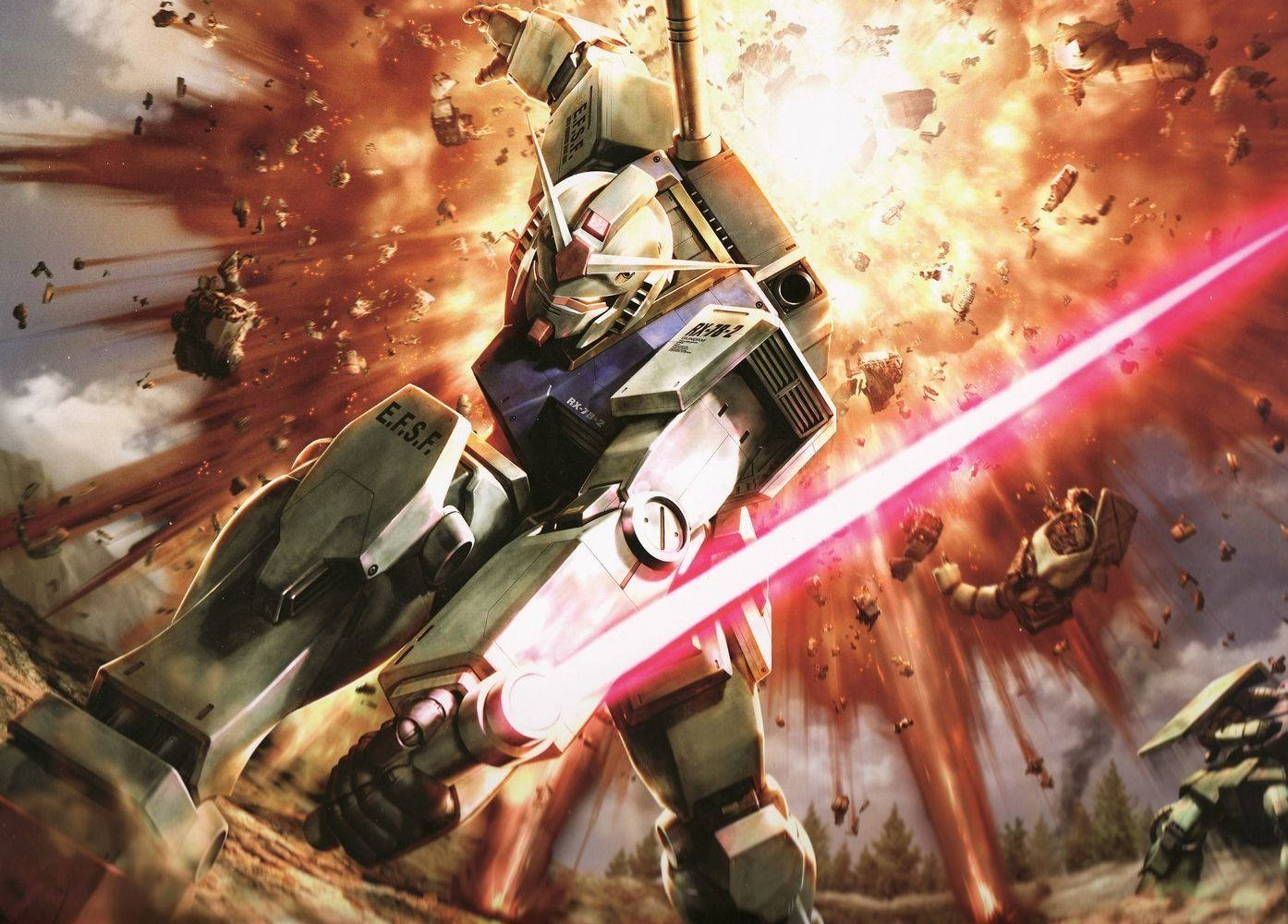 Gundam Mobile Suit Art Background