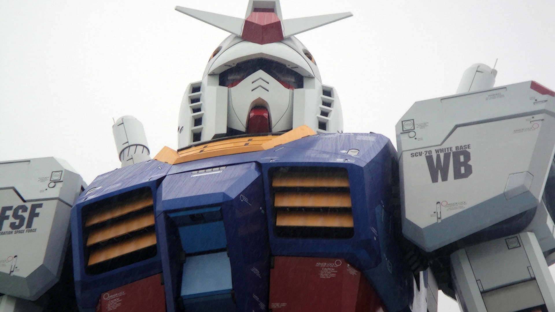 Gundam Suit Statue In Japan Background