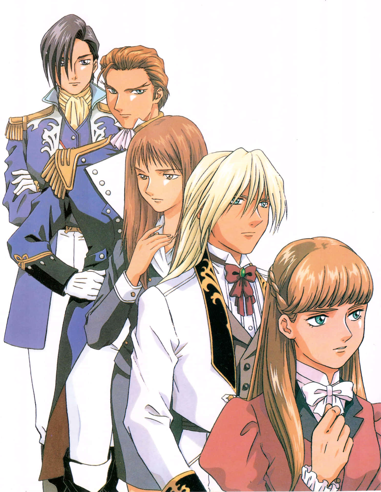 Gundam Wing Characters Portrait Background