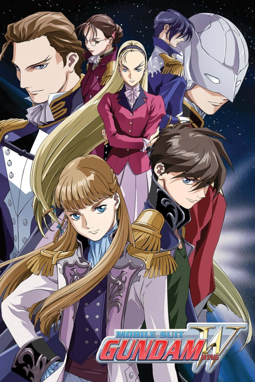 Gundam Wing Characters Poster Background