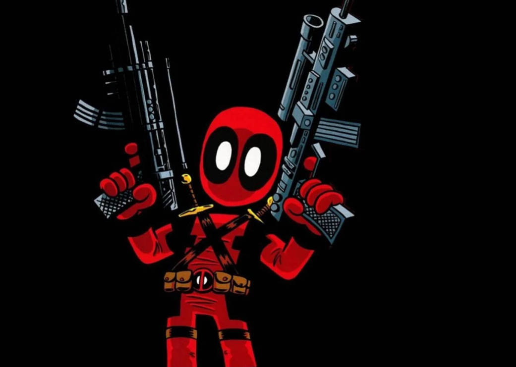 Guns Deadpool 4k Cartoon Background