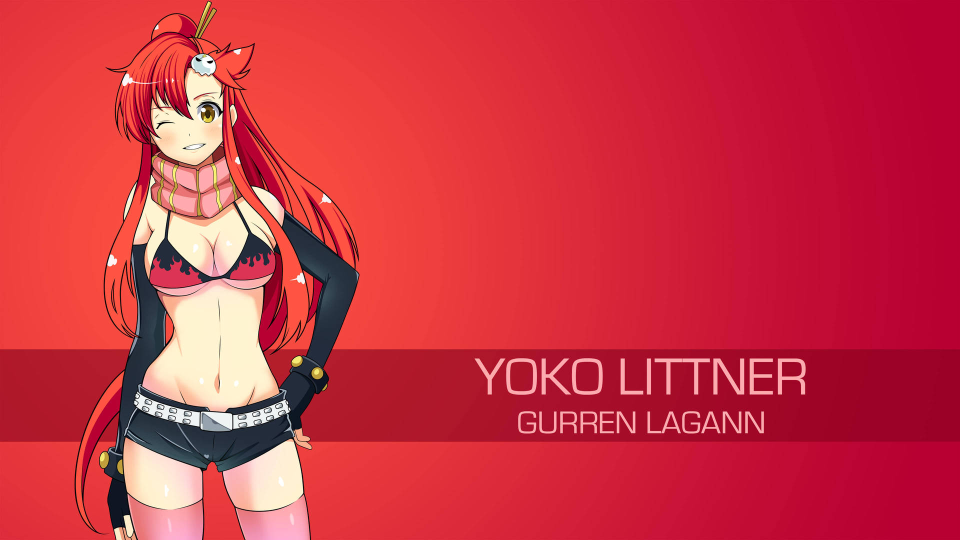 Gurren Lagann 4k Red Background