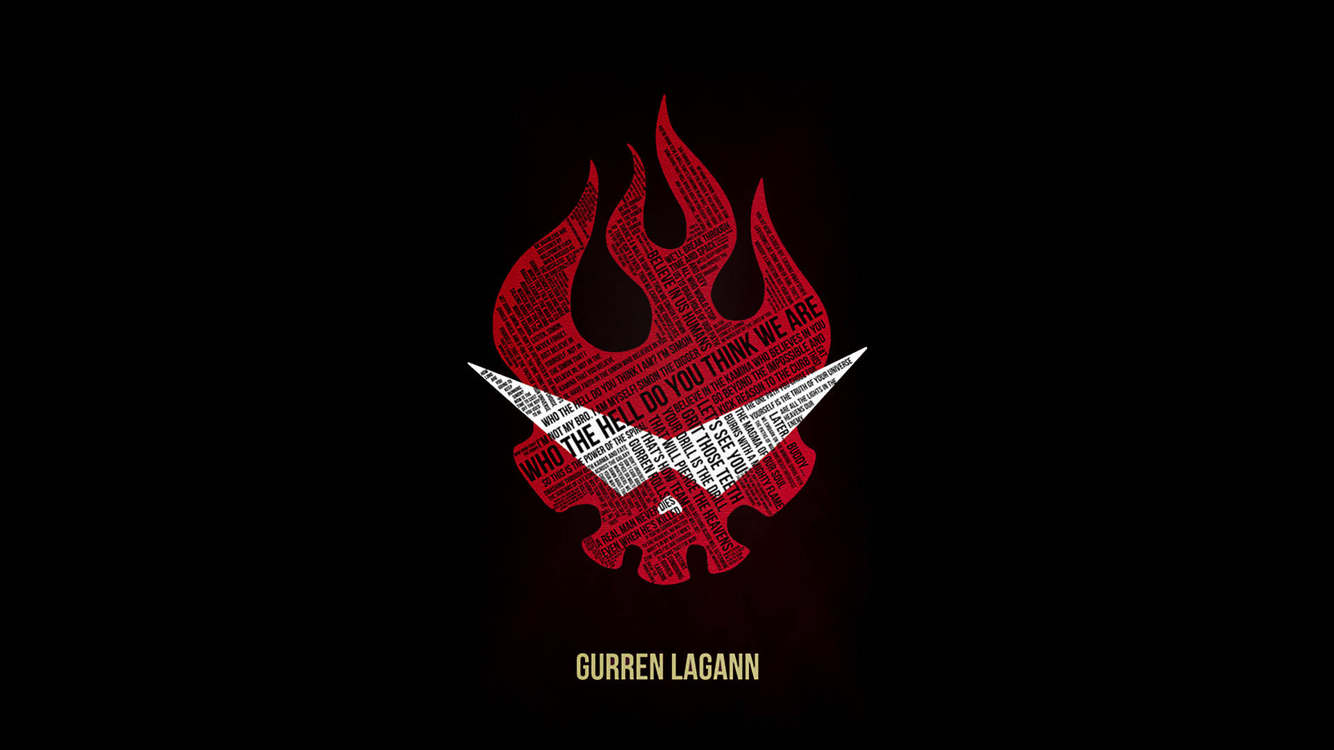 Gurren Lagann Red Logo Background