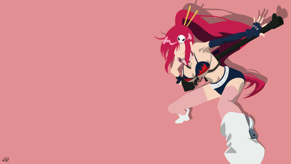 Gurren Laggann Yoko Minimalist Anime Background