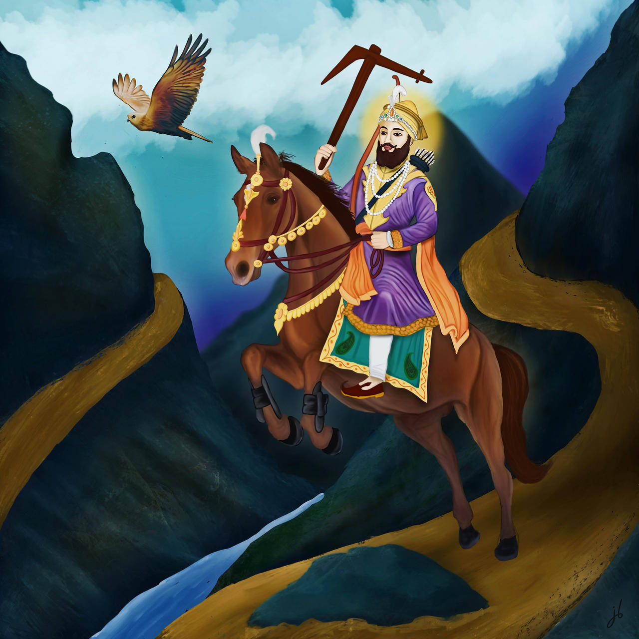 Guru Gobind Singh Ji Artwork Background