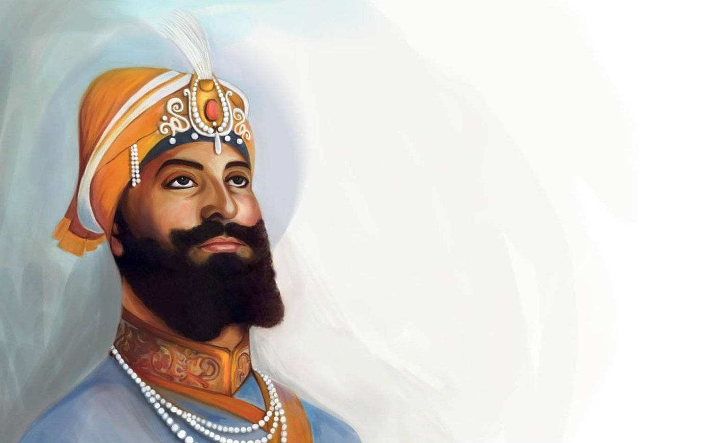 Guru Gobind Singh Ji Confident Portrait Background