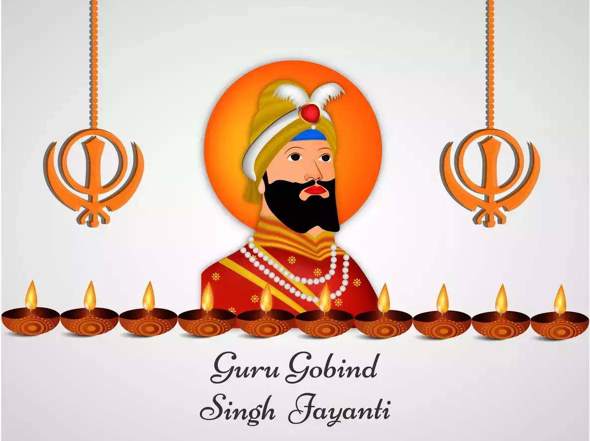 Guru Gobind Singh Ji Festival Art Background