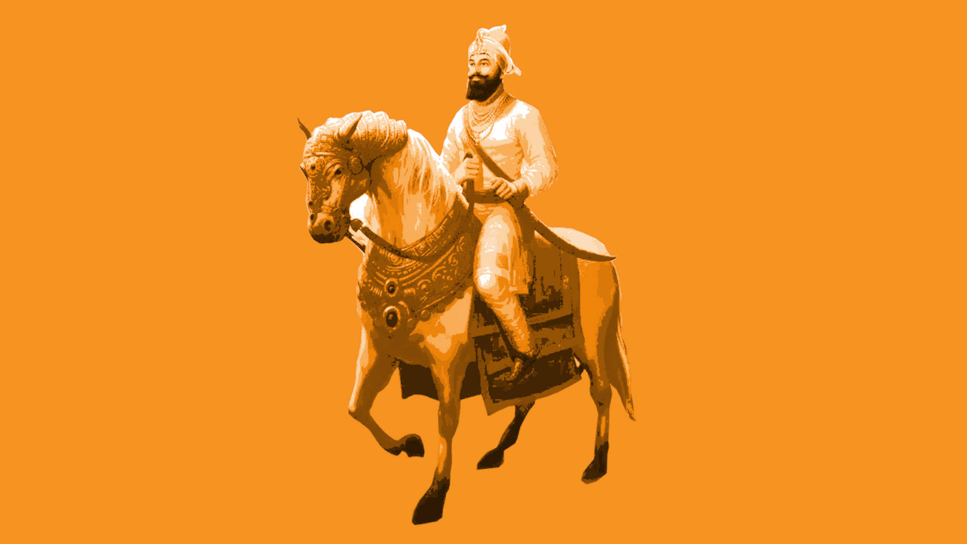 Guru Gobind Singh Ji Orange Background