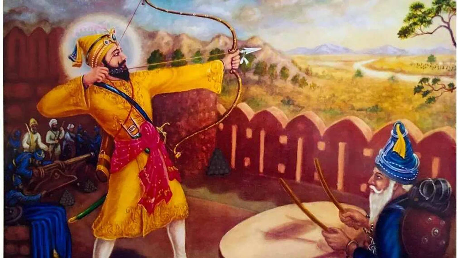 Guru Gobind Singh Ji Shooting Arrow