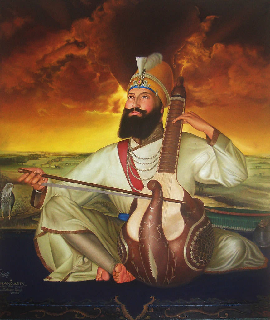 Guru Gobind Singh Ji With Instrumetn Background