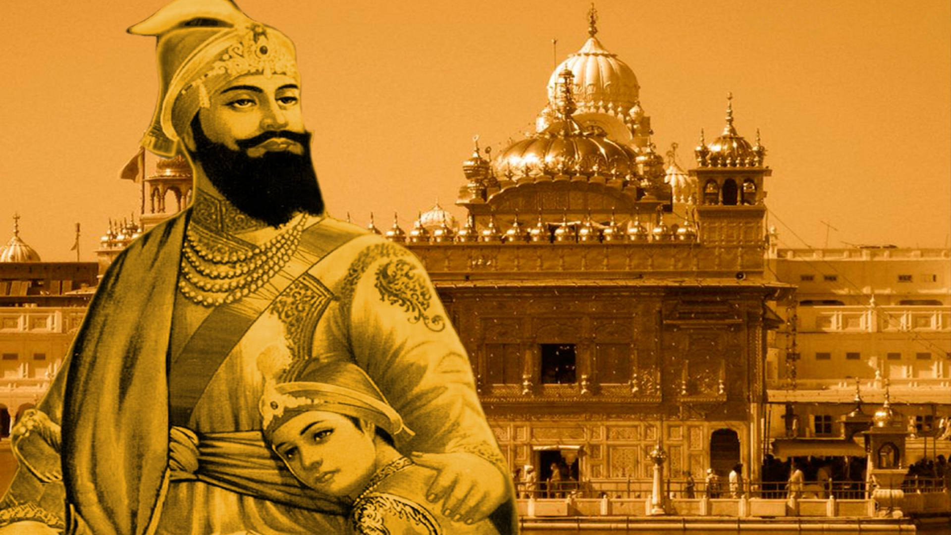 Guru Gobind Singh Ji With Son